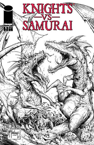 Knights vs Samurai #1 (Cover C Todd McFarlane Black & White Variant)